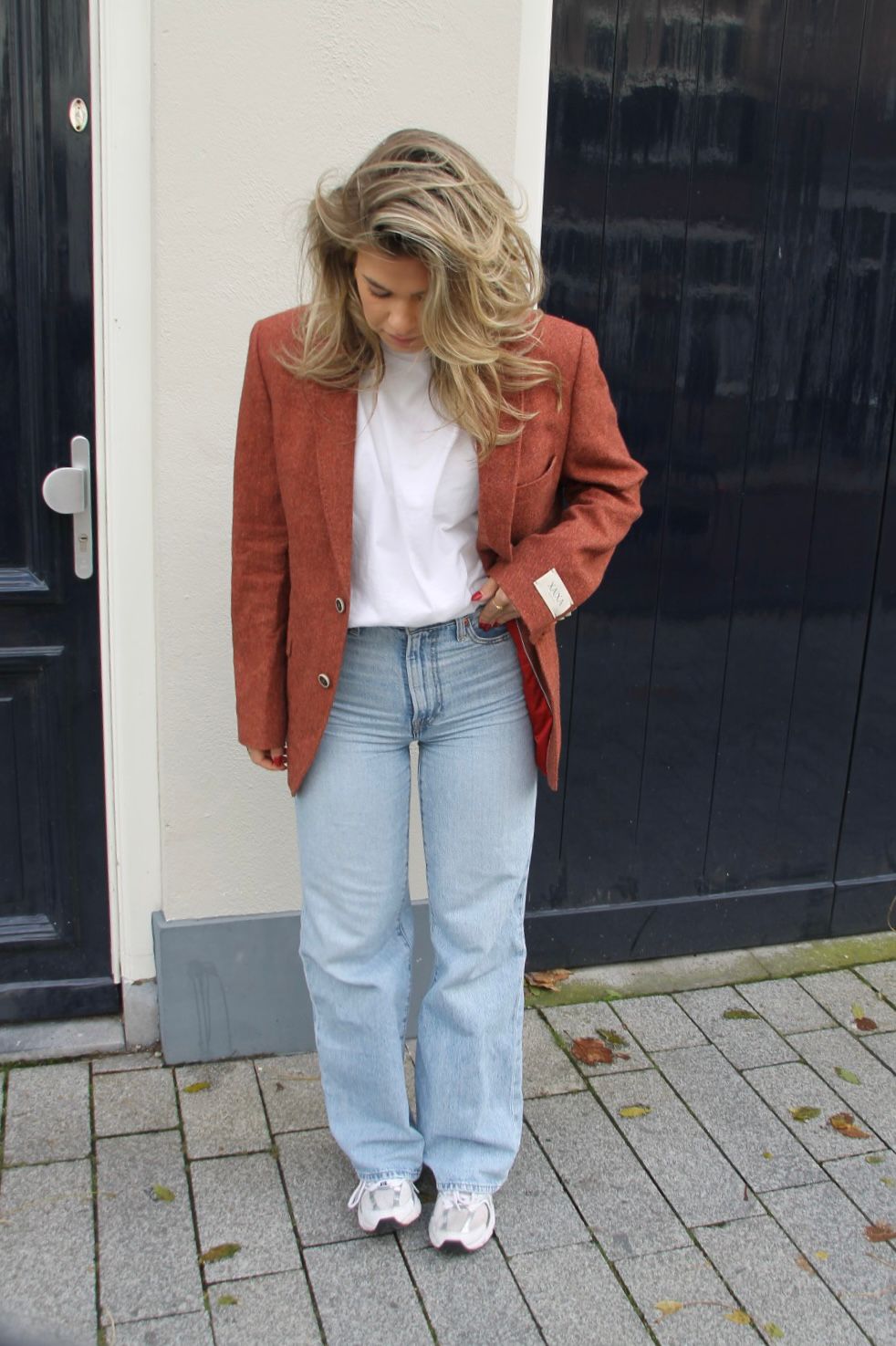 Blush Red - Vintage Oversized Blazer