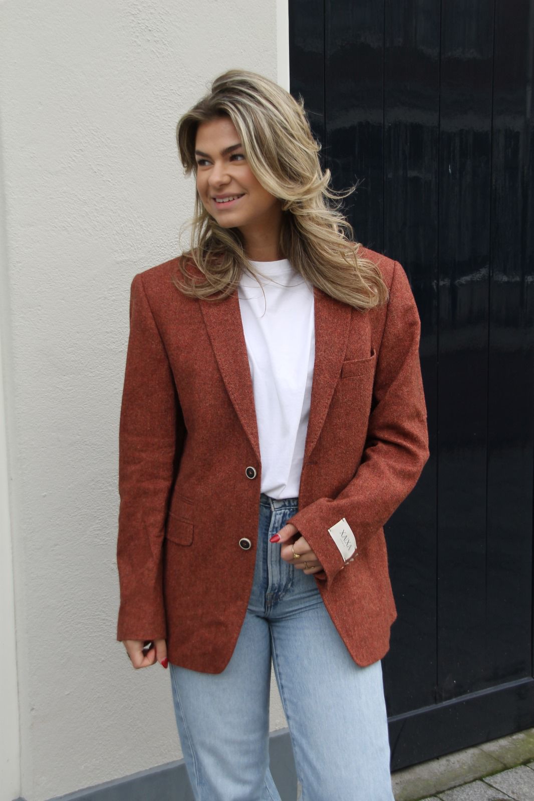 Blush Red - Vintage Oversized Blazer
