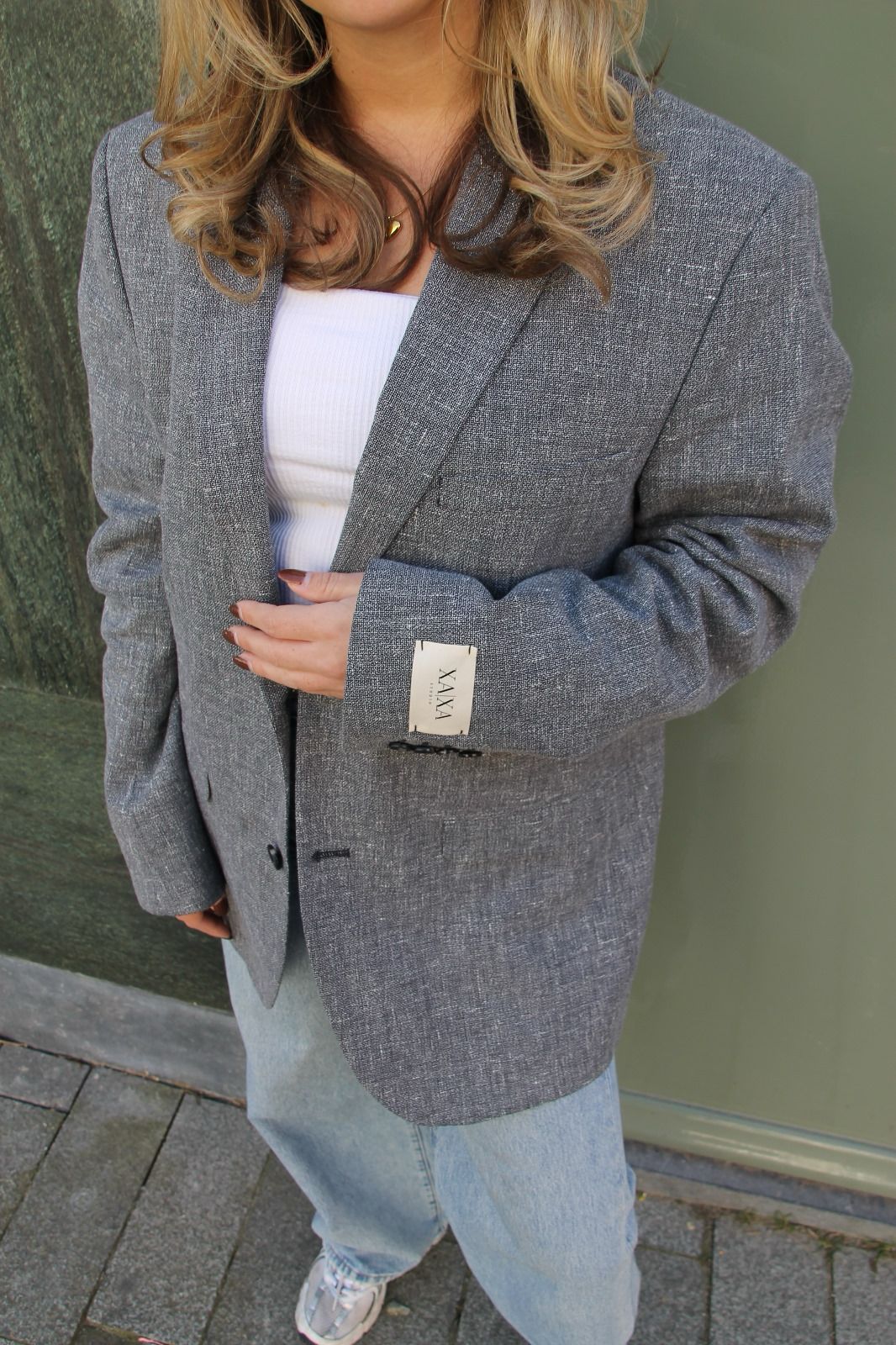 Blue Grey - Vintage Oversized Blazer