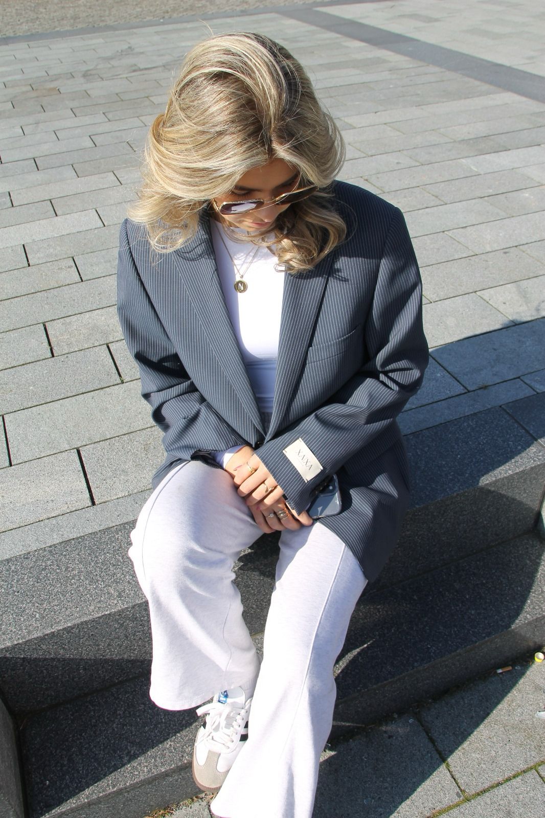Denim Blue - Vintage Oversized Blazer