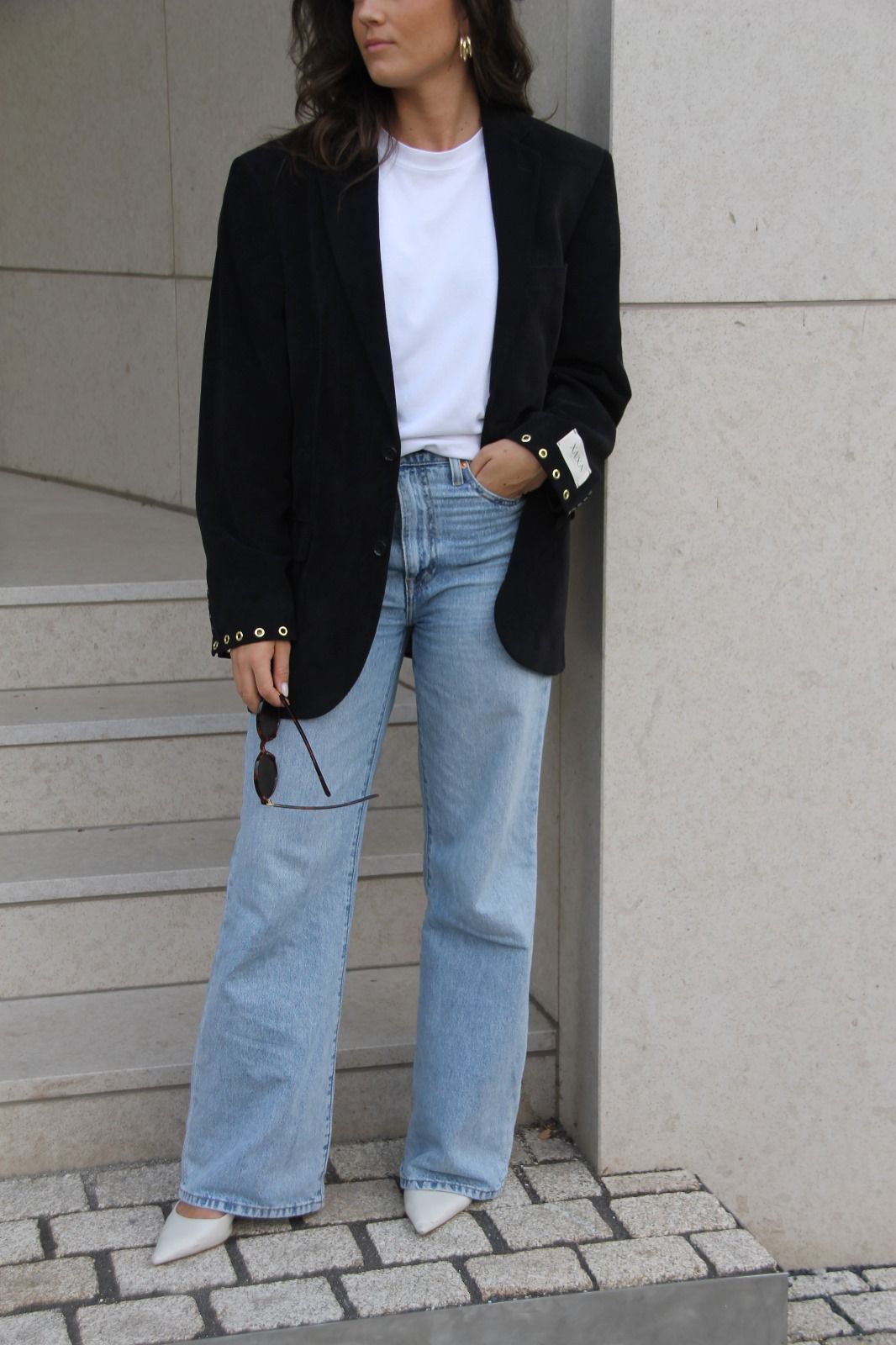 Stud Brown - Vintage Oversized Blazer