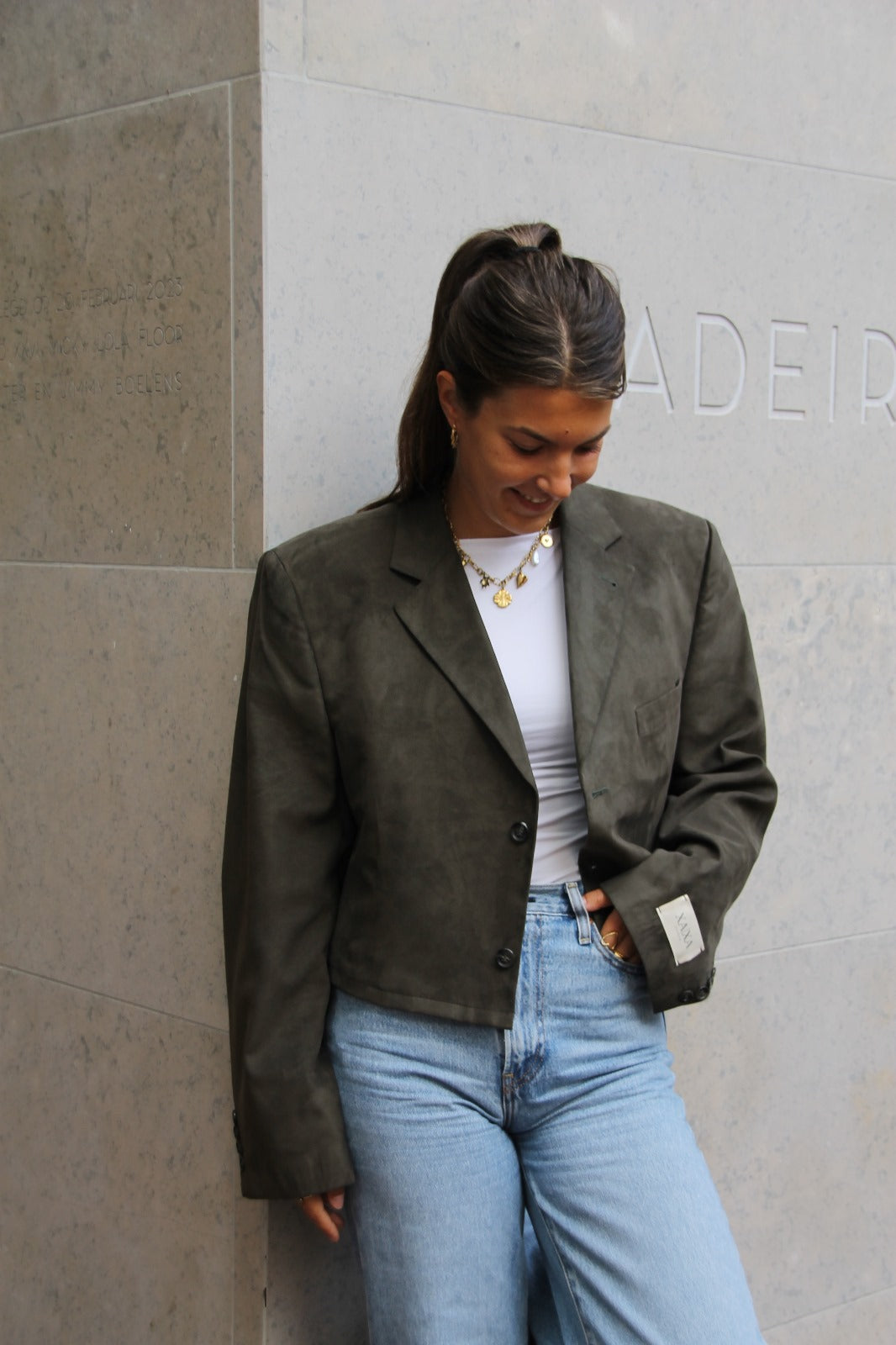 Velvet Green - Vintage Oversized Blazer