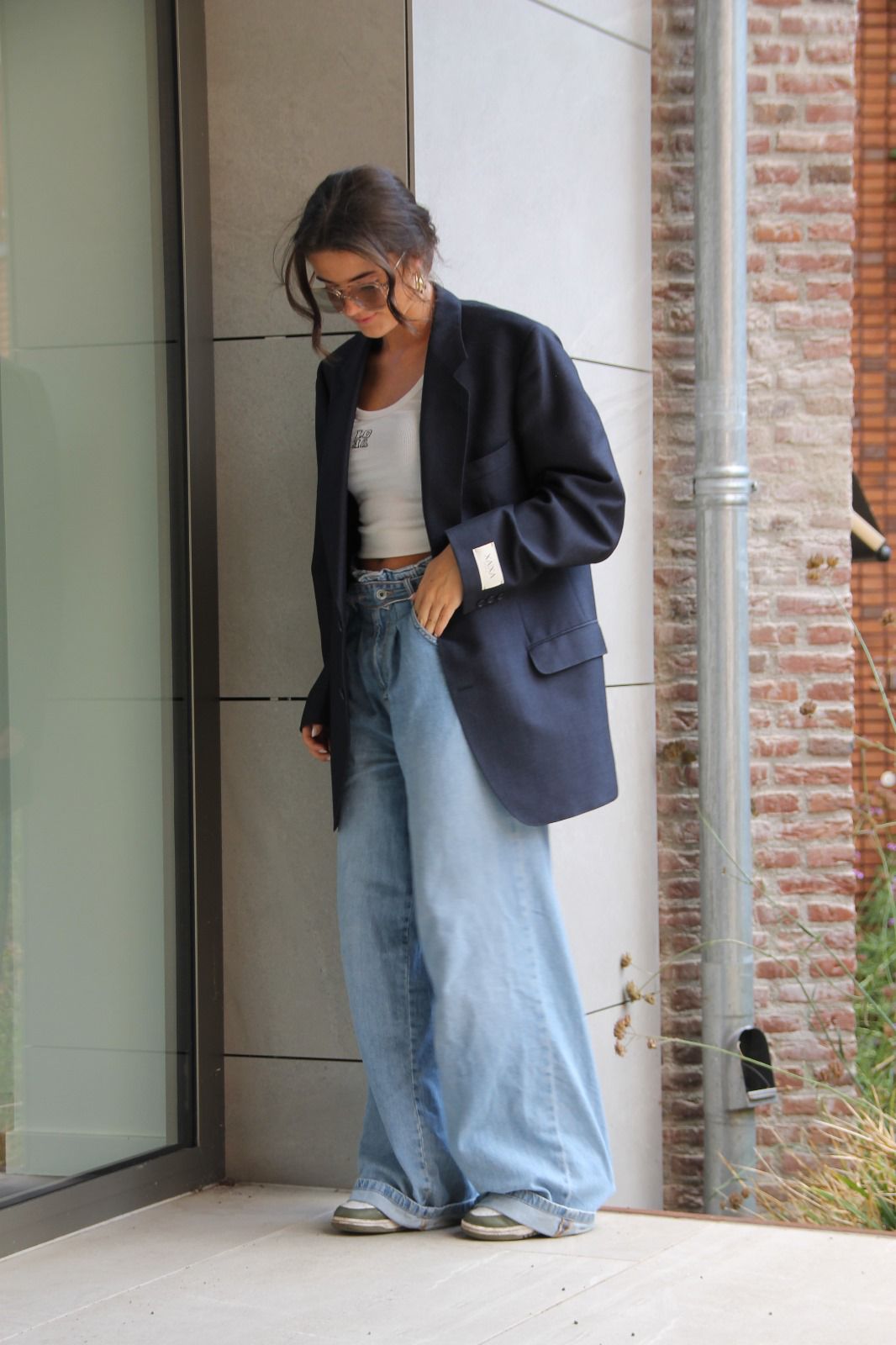 Essence Blue - Vintage Oversized Blazer