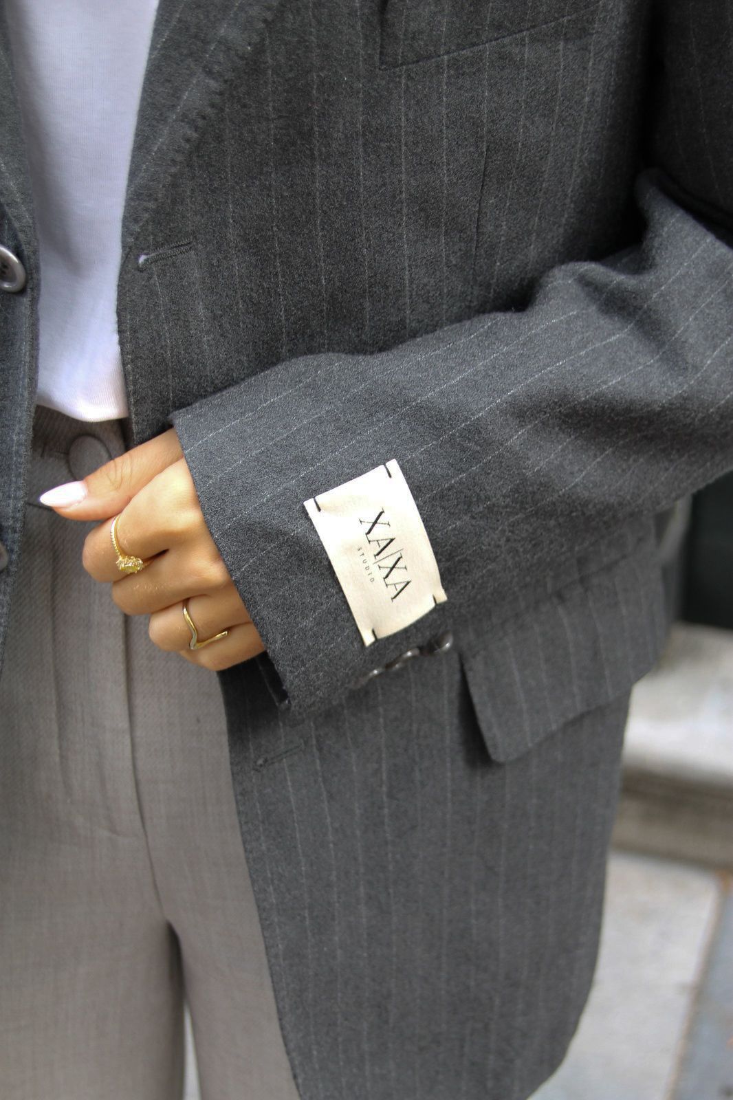 Slate Grey - Vintage Oversized Blazer