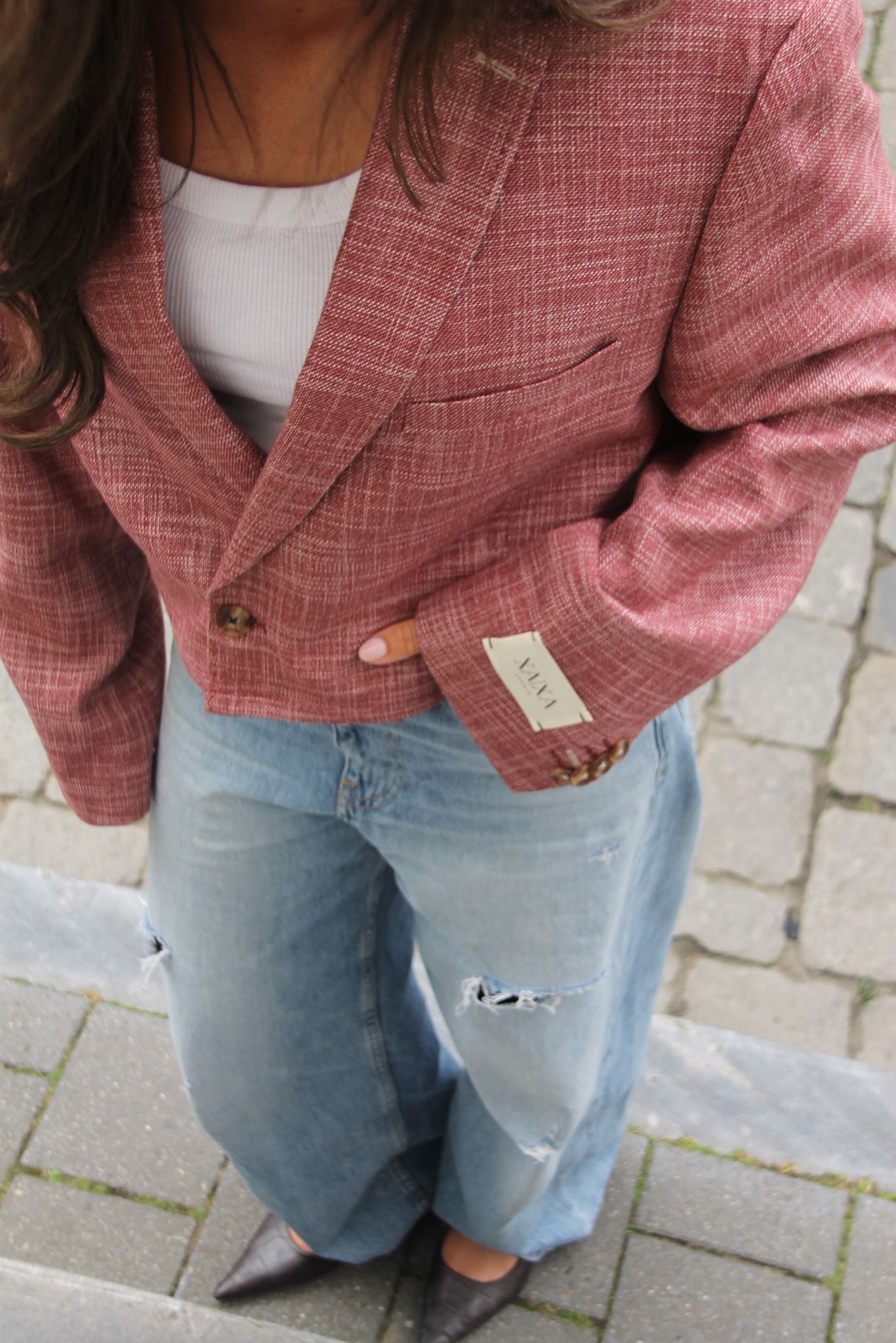 City Red - Vintage Cropped Blazer