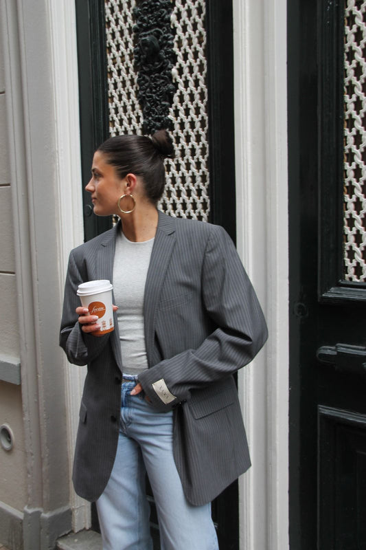 Charm Grey - Vintage Oversized Blazer