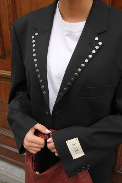 Steel Black - Vintage Oversized Blazer