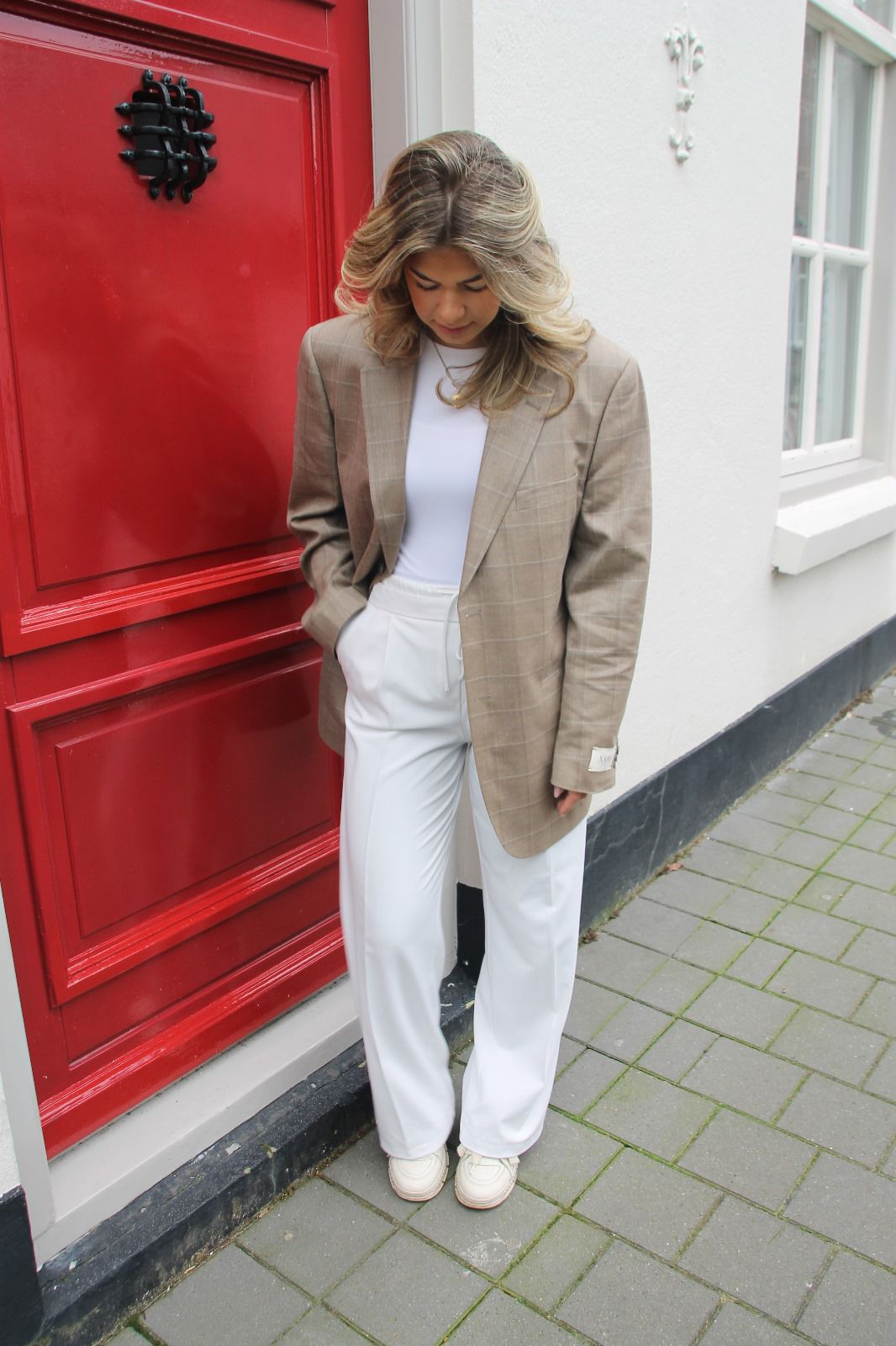 Creme Beige- Vintage Oversized Blazer