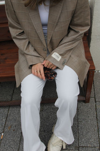 Creme Beige- Vintage Oversized Blazer