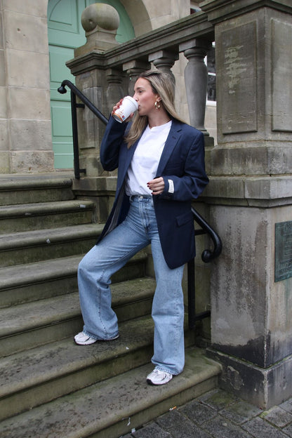 Sea Blue - Vintage Oversized Blazer