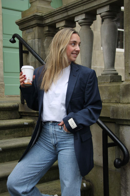 Sea Blue - Vintage Oversized Blazer