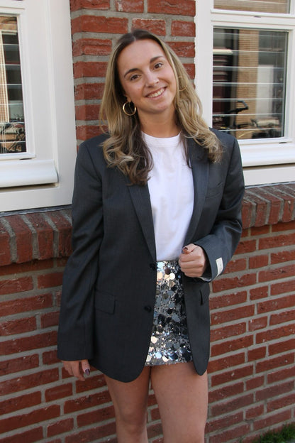 Steel Grey - Vintage Oversized Blazer