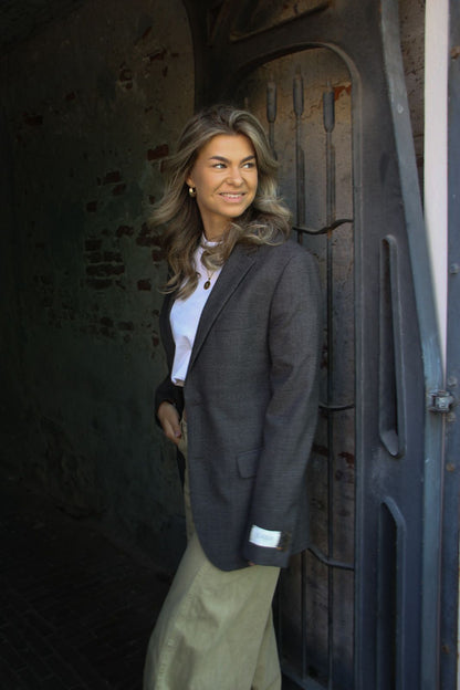 Muted Mocha - Vintage Oversized Blazer