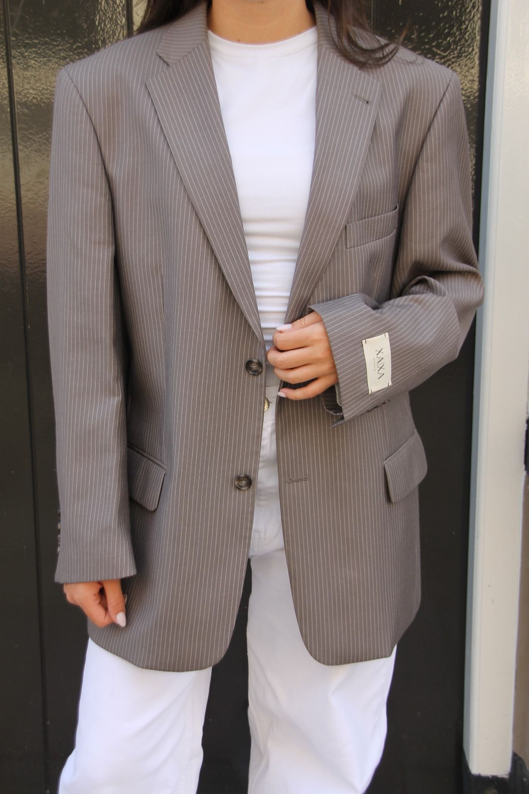 Sandline Taupe - Vintage Oversized Blazer