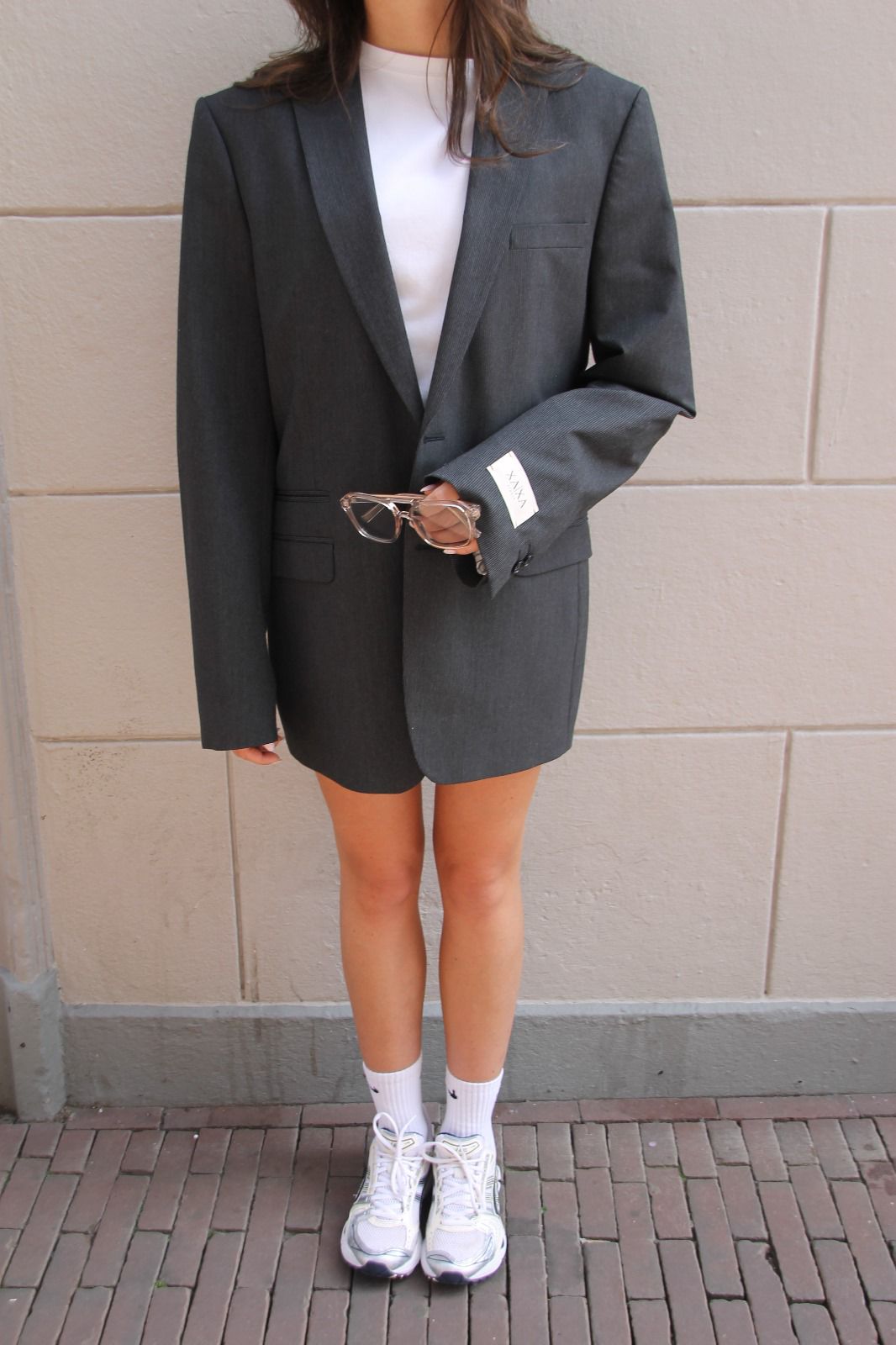 Smoky Grey - Vintage Oversized Blazer