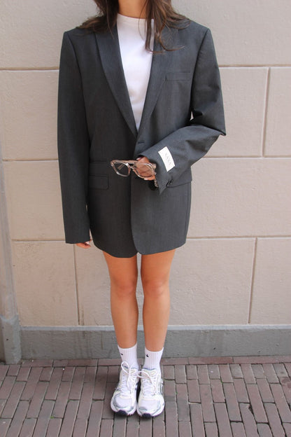 Smoky Grey - Vintage Oversized Blazer
