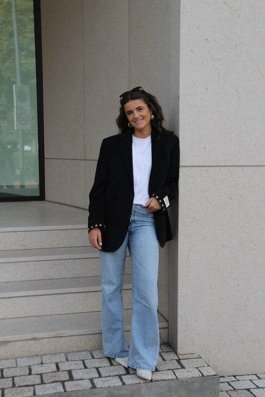 Stud Brown - Vintage Oversized Blazer