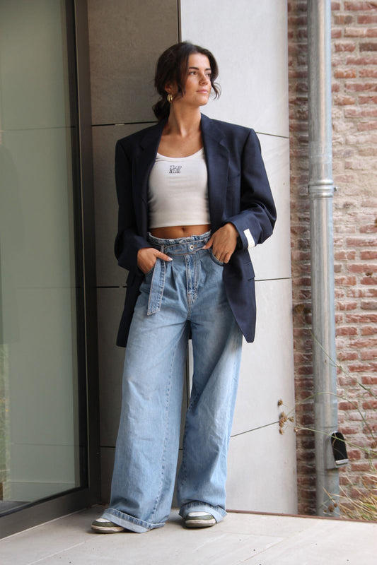 Essence Blue - Vintage Oversized Blazer