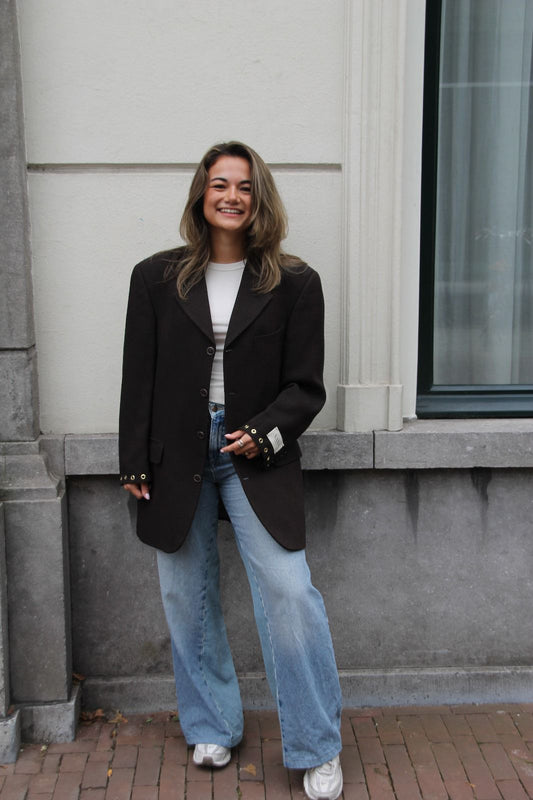 Statement Brown - Vintage Oversized Blazer