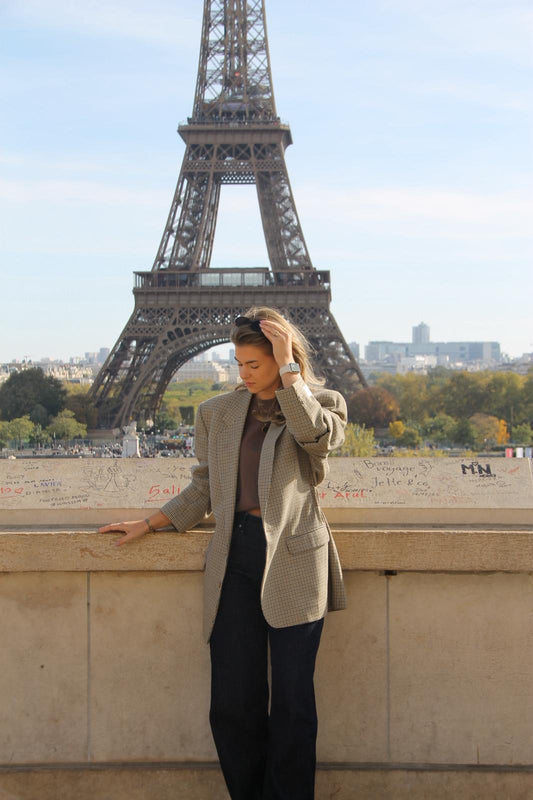 Check Chic - Vintage Oversized Blazer