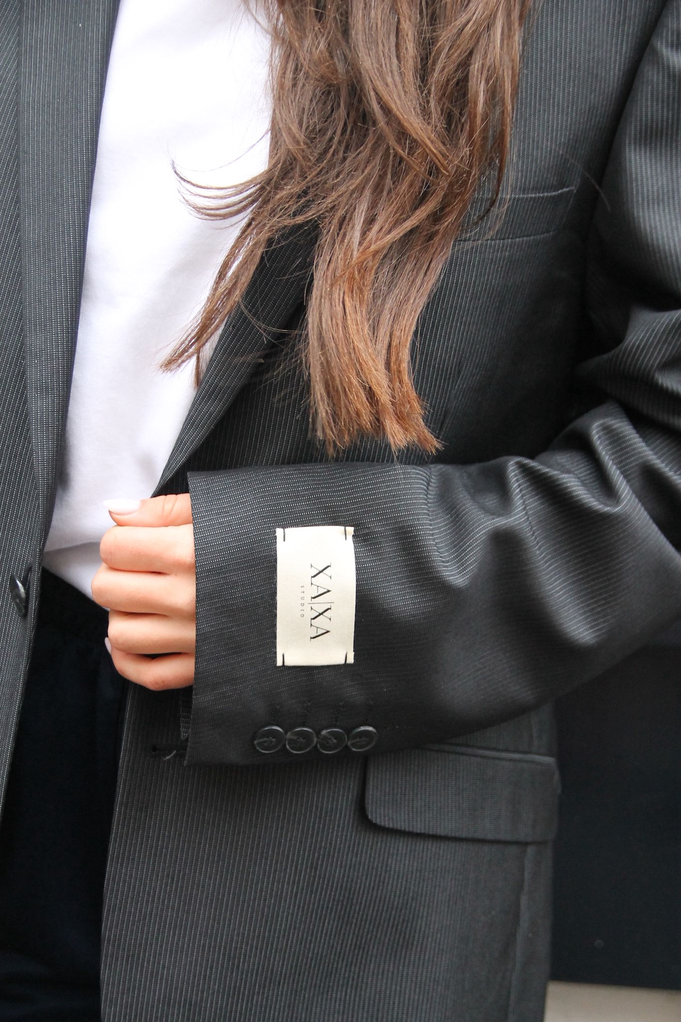 Pin Grey - Vintage Oversized Blazer