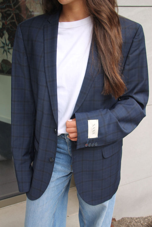 Charm Blue - Vintage Oversized Blazer