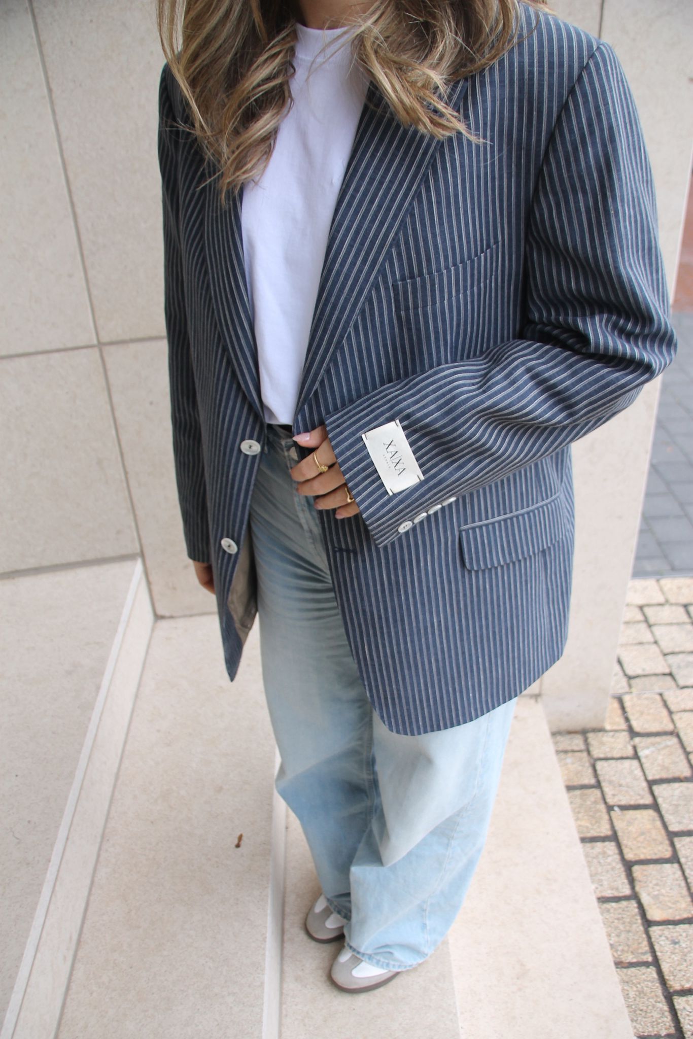 Elegance Blue - Vintage Oversized Blazer