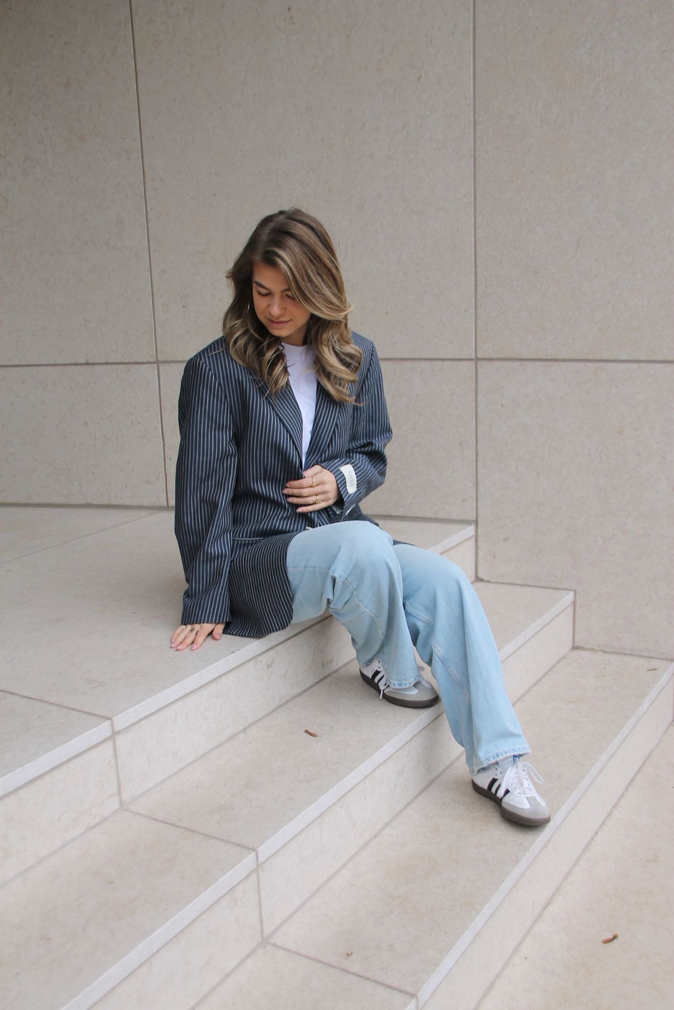 Elegance Blue - Vintage Oversized Blazer