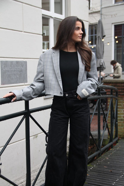 Urban Grey - Cropped Vintage Blazer