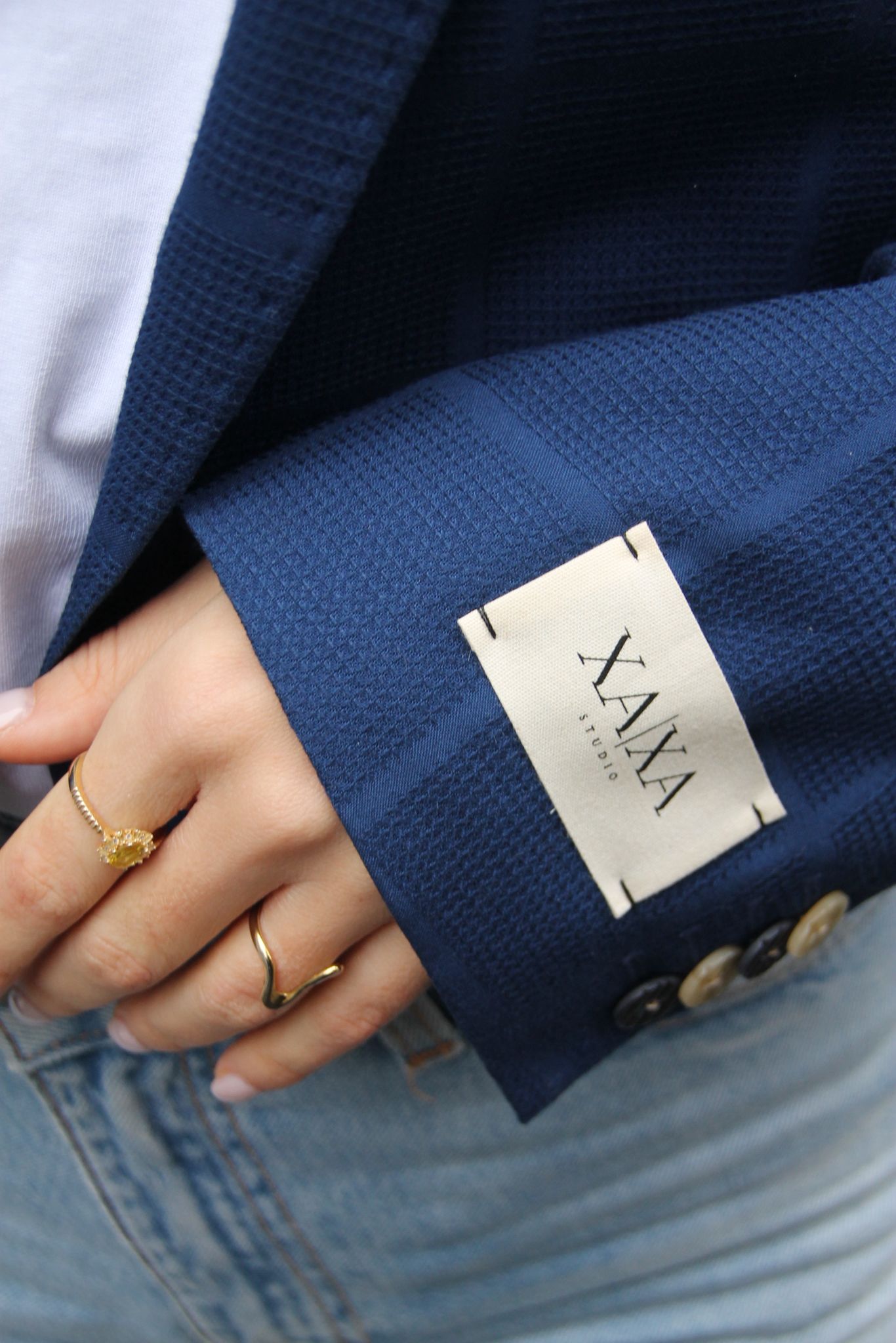 Noa Blue - Cropped Vintage Blazer