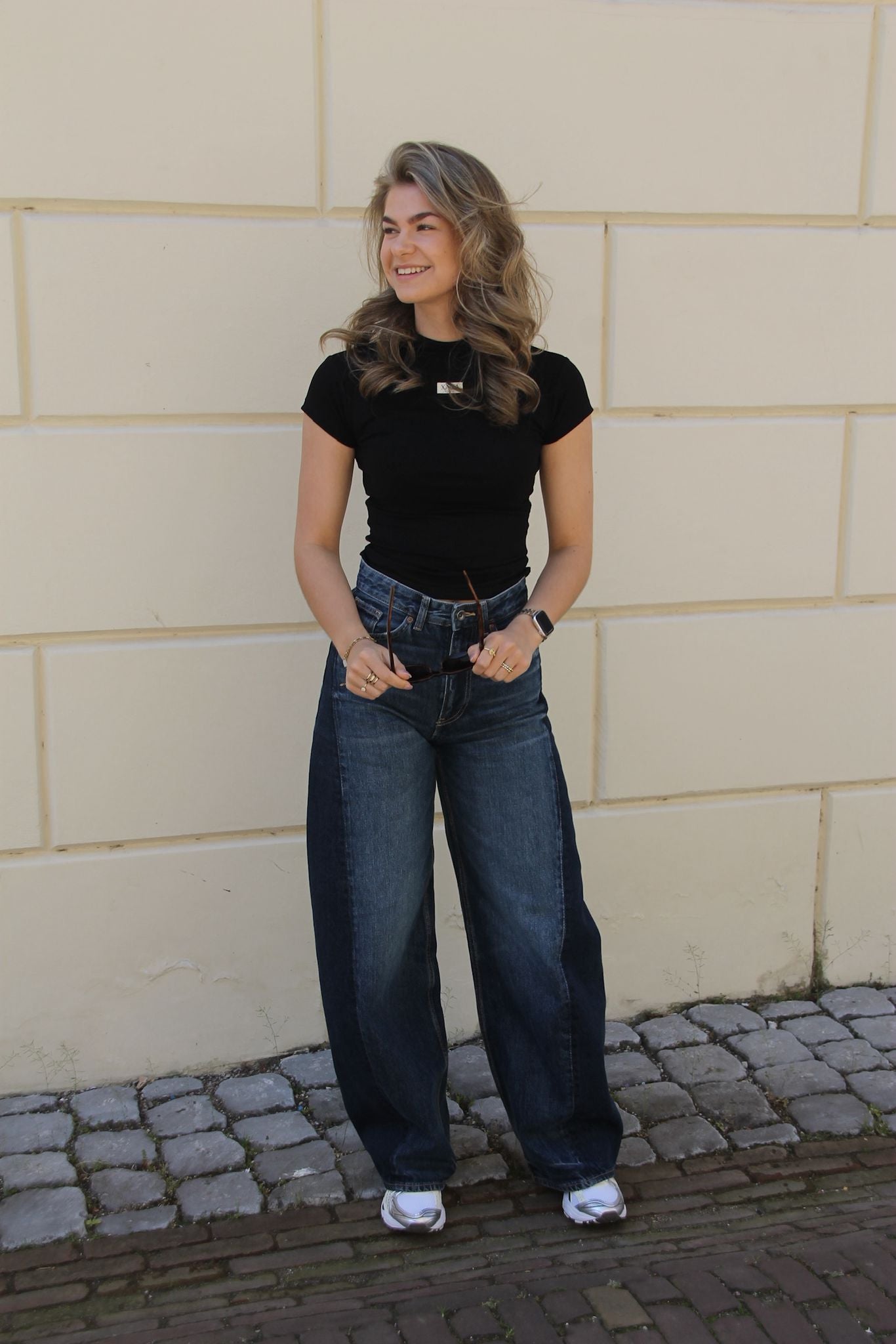 Black - High Neck Tee