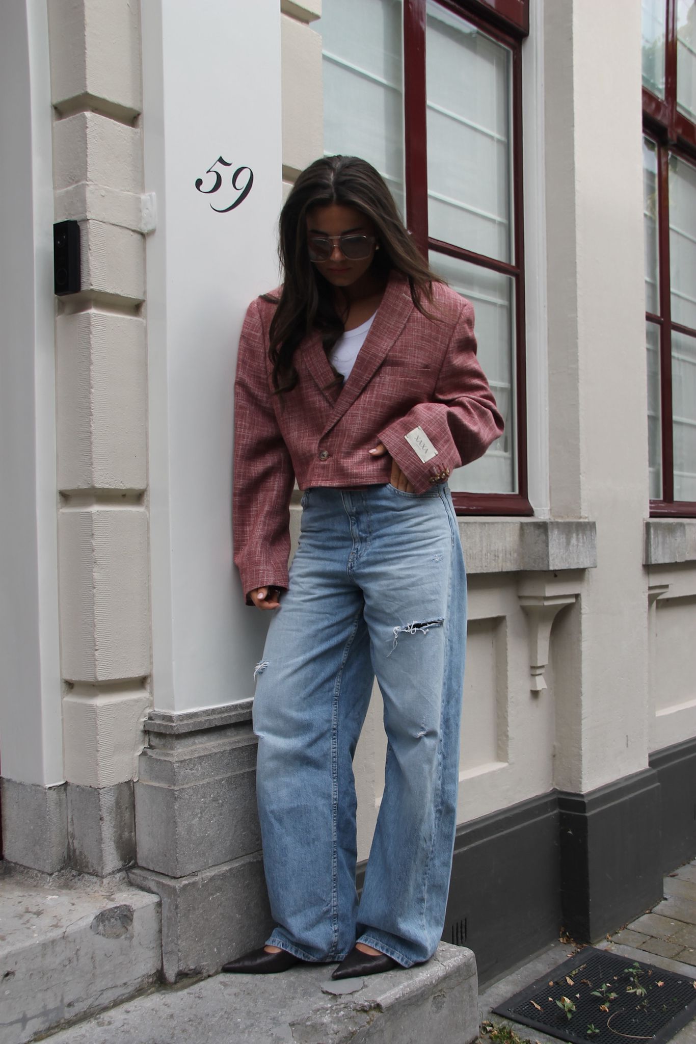 City Red - Vintage Cropped Blazer