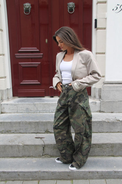 Equel Beige - Vintage Cropped Blazer