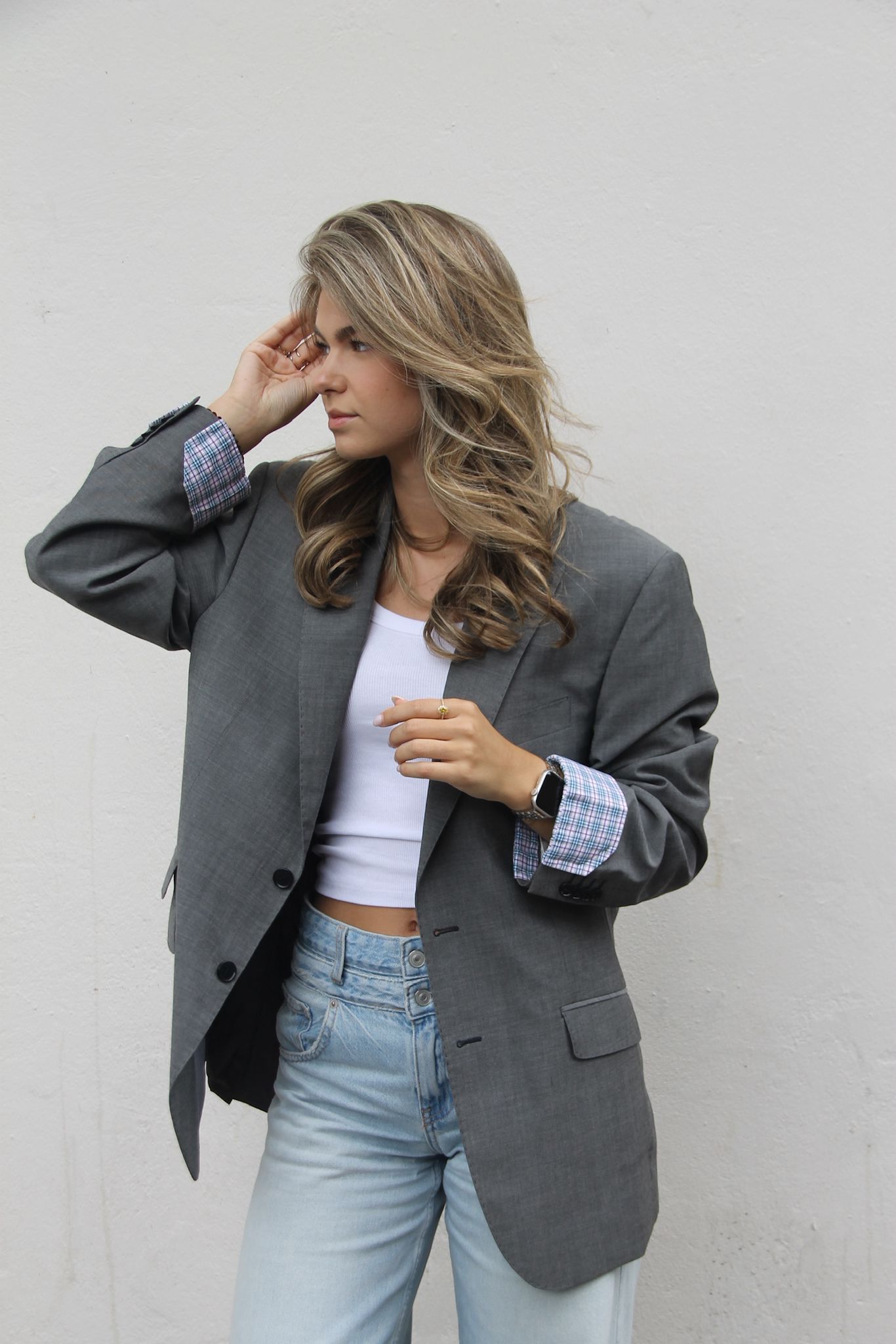 School Grey - Vintage Oversized Blazer