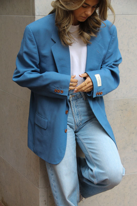 Brillant Blue - Vintage Oversized Blazer