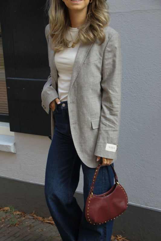 Ivory Beige - Vintage Oversized Blazer